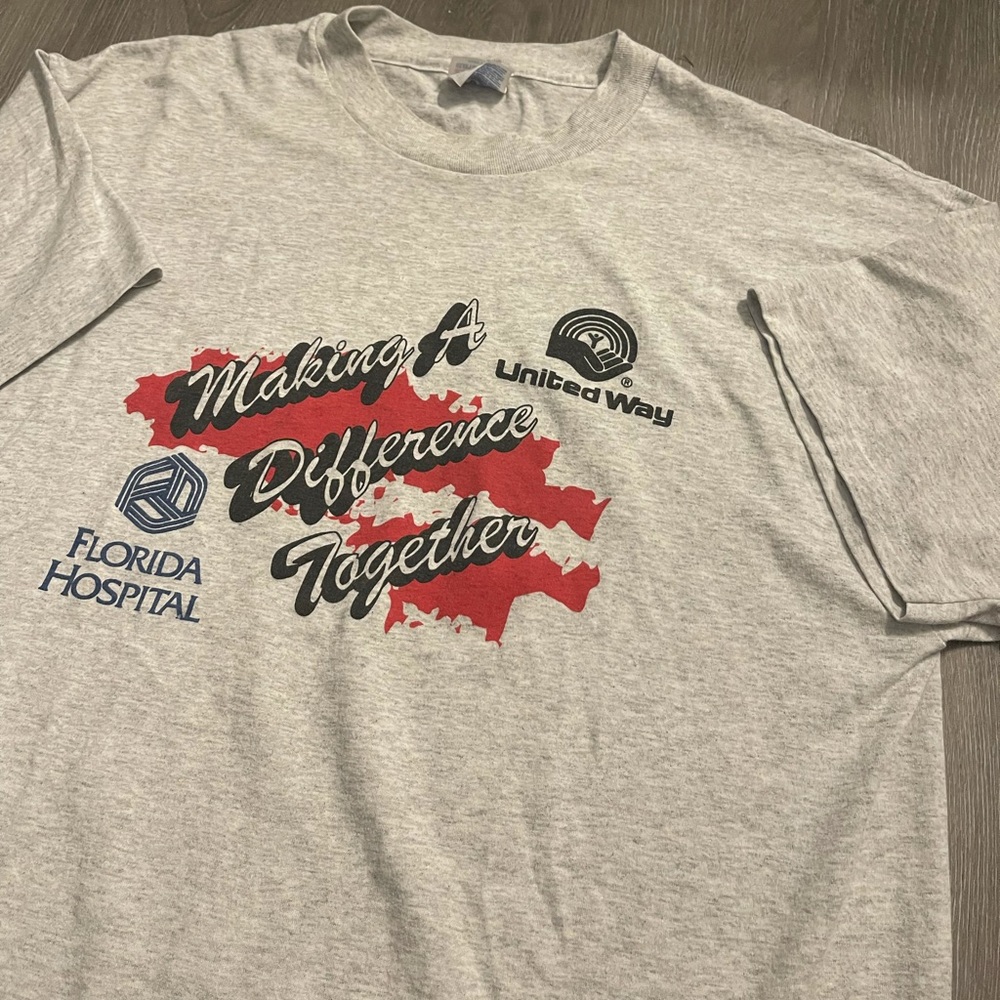 United way Florida hospital “making a difference” single stitch vintage tee